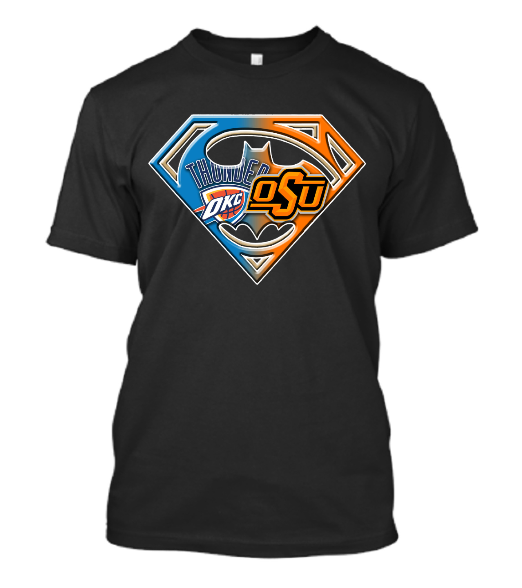 Thunder Okc Osu Bat 127 Superhero T-Shirt