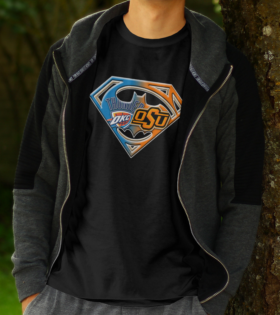 Thunder Okc Osu Bat 127 Superhero T-Shirt