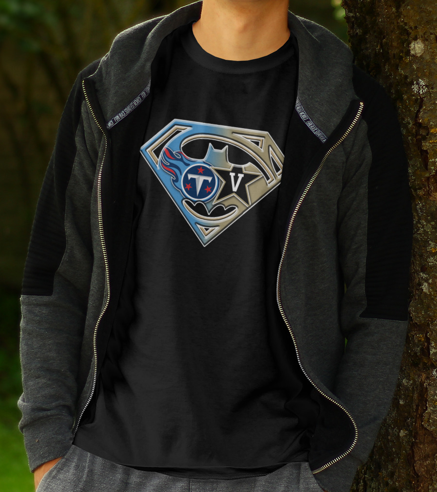 Tennessee Titans Vanderbilt Batman Superhero Emblem Bat 132 T-Shirt