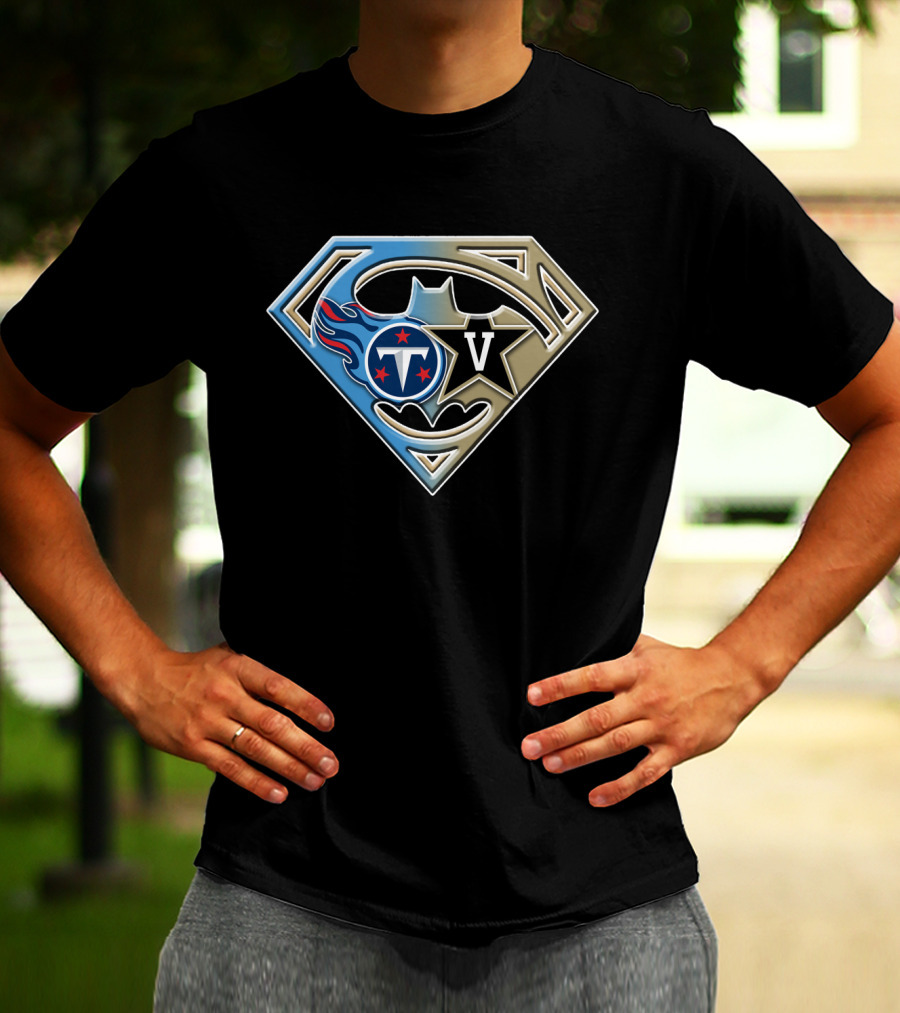 Tennessee Titans Vanderbilt Batman Superhero Emblem Bat 132 T-Shirt
