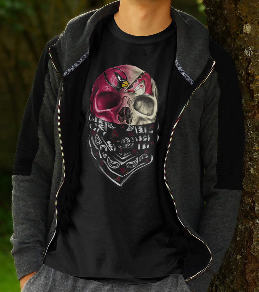 Cardinals Diamondbacks Skull Bandana T-Shirt