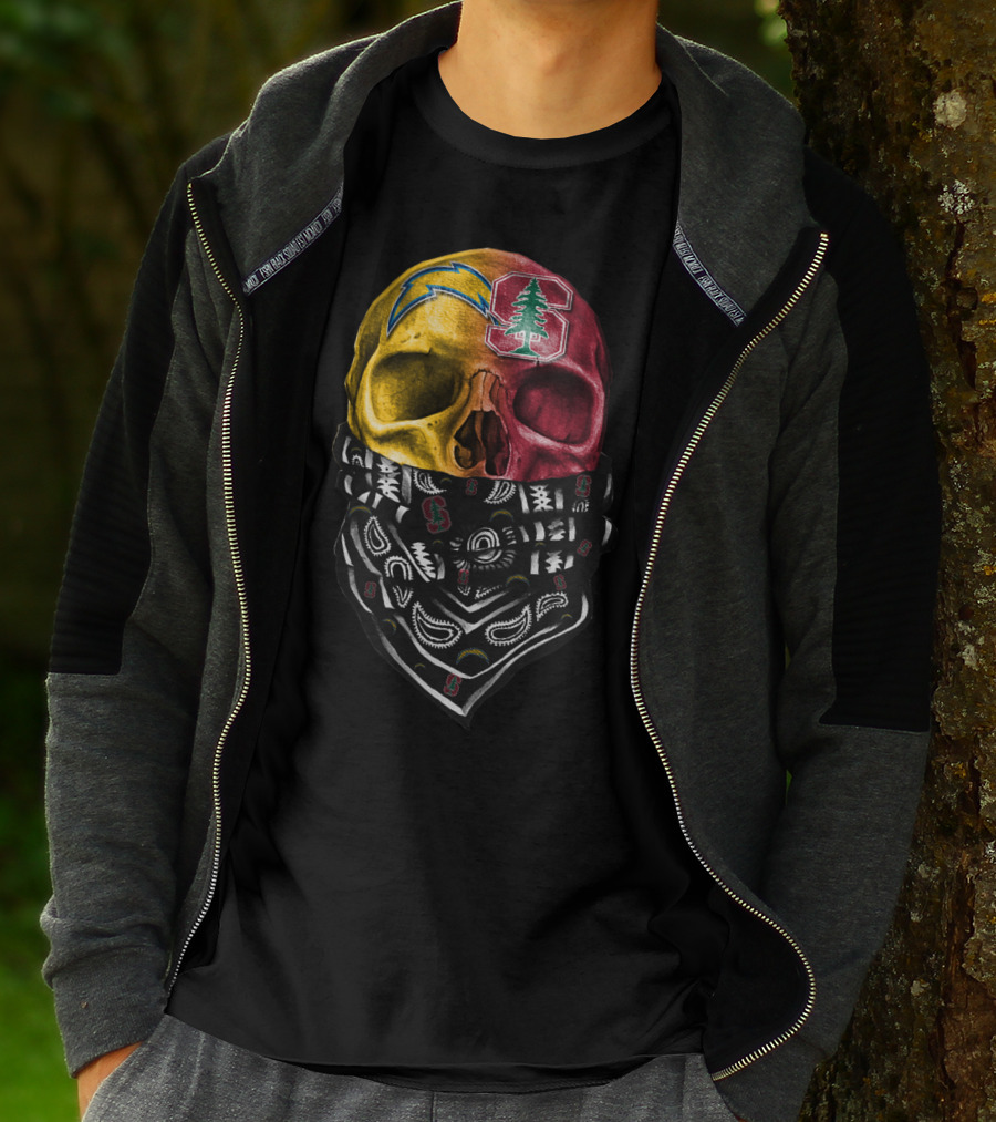 Chargers Stanford Skull Bandana T-Shirt