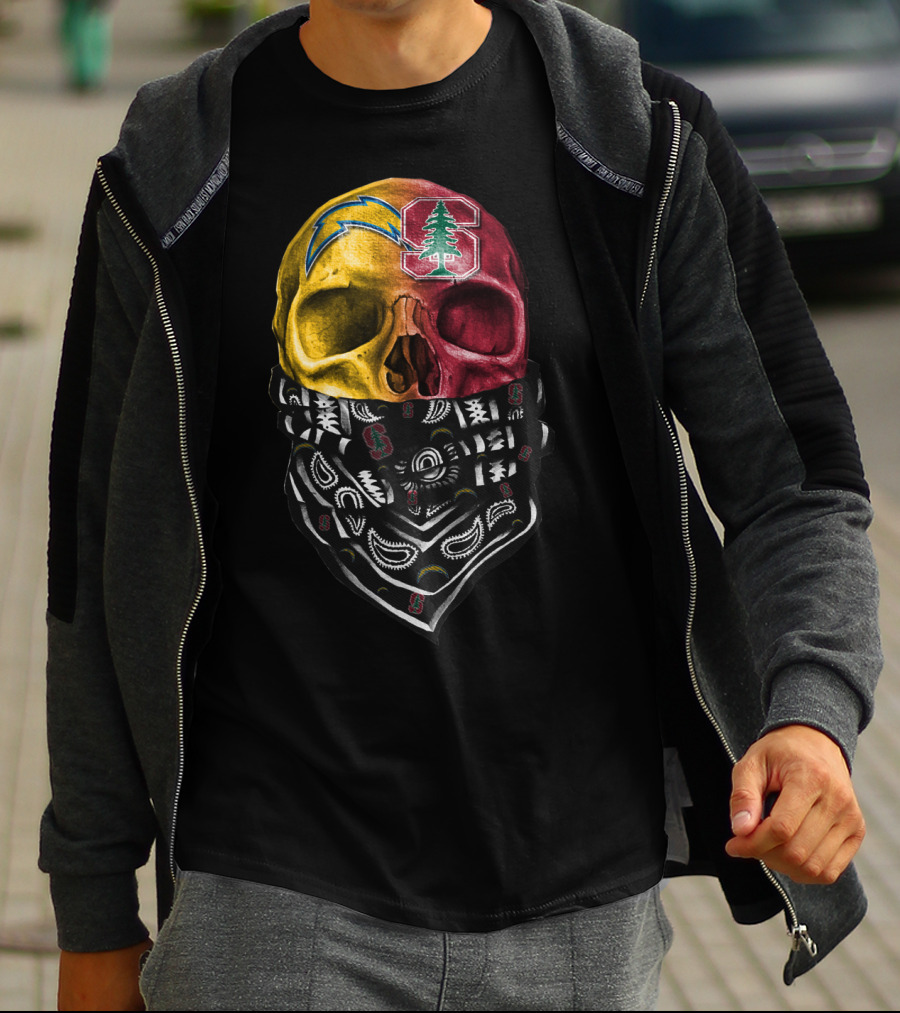 Chargers Stanford Skull Bandana T-Shirt