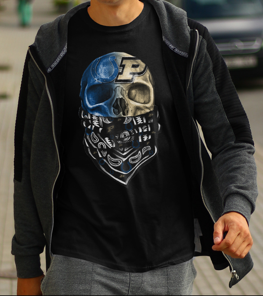 Colts Purdue Skull Bandana T-Shirt