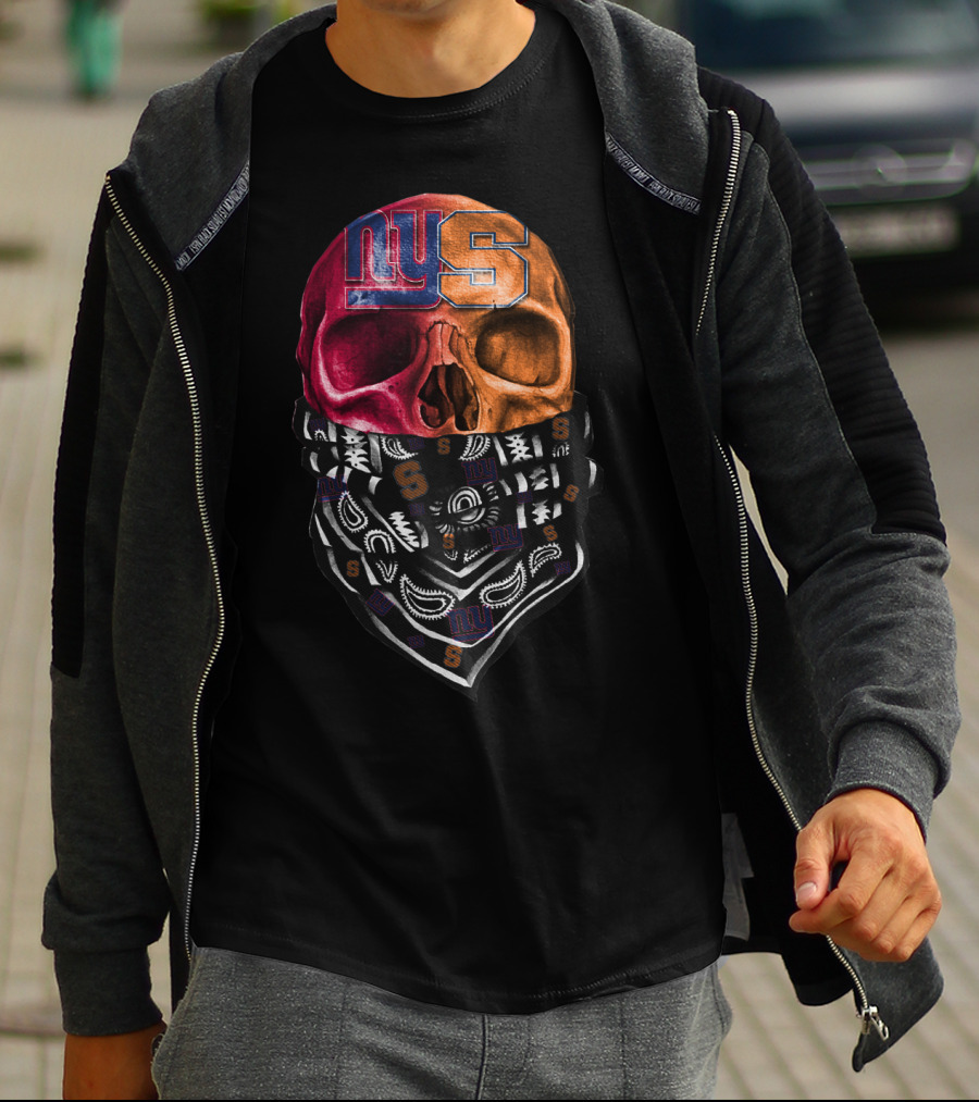 Ny Giants Syracuse Skull Bandana T-Shirt