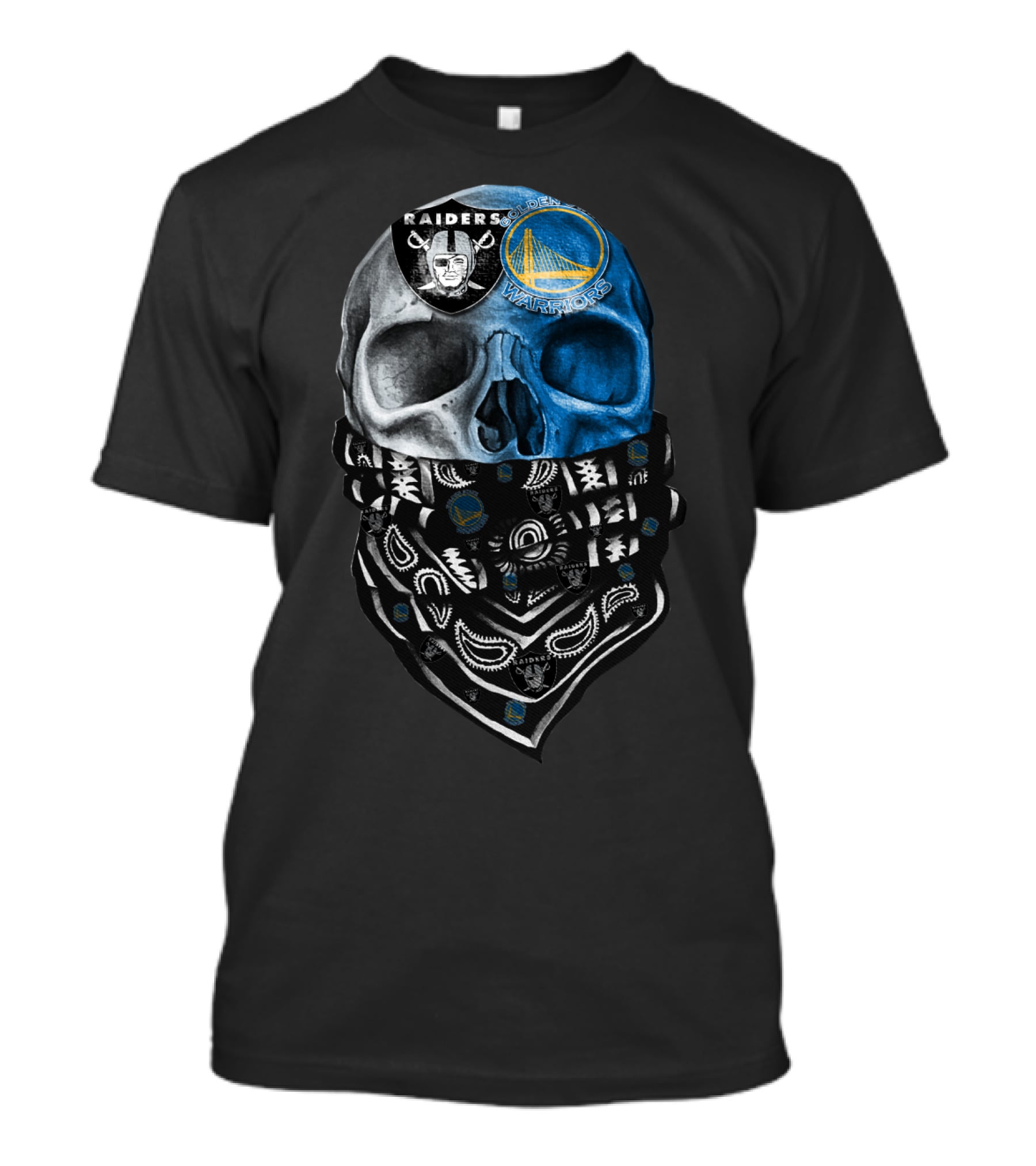 Raiders And Warriors Skull Bandana T-Shirt