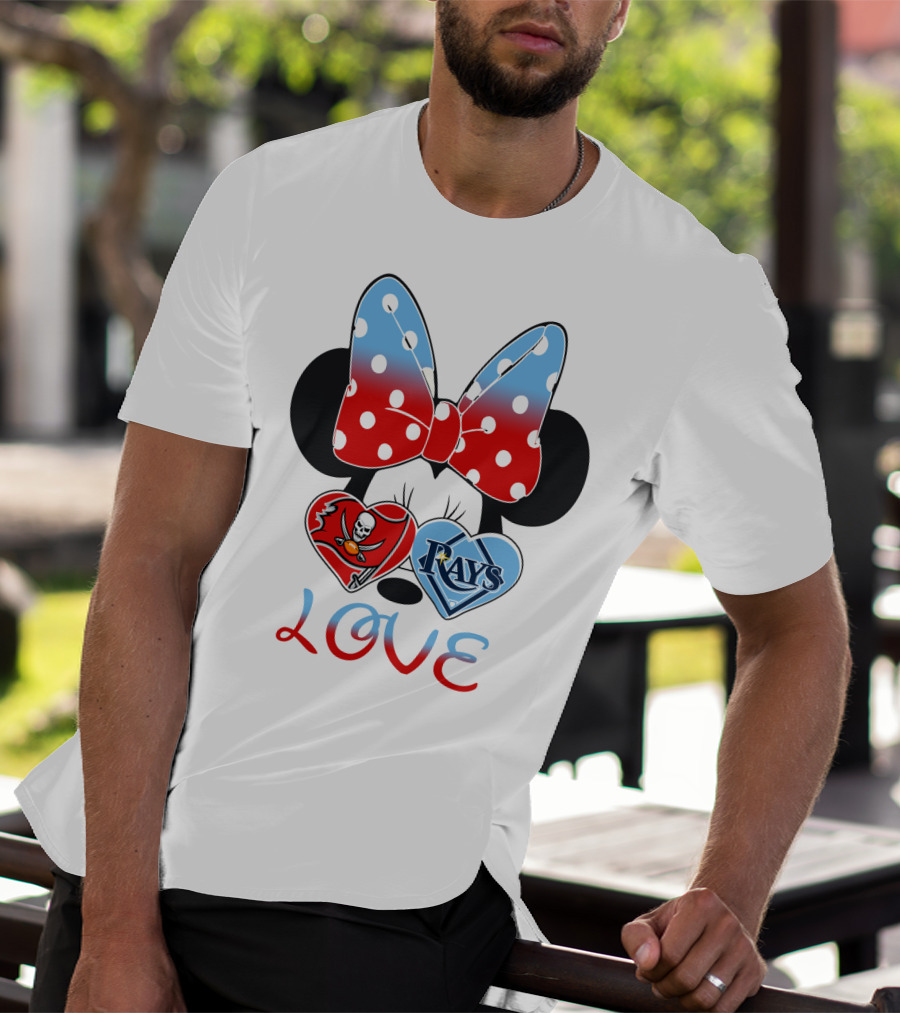 Minnie Mouse Love Tampa Bay Buccaneers Rays T-Shirt