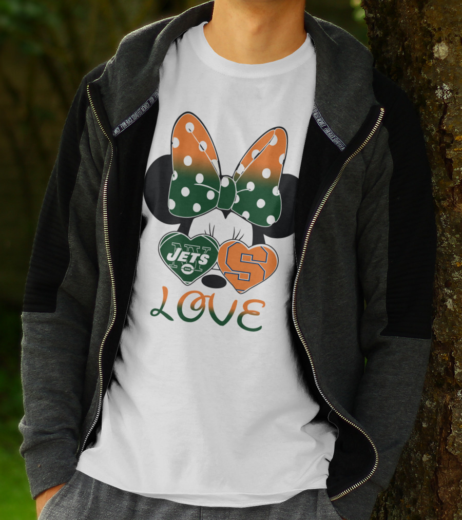 Ny Jets Syracuse Love Minnie Ears Bow T-Shirt