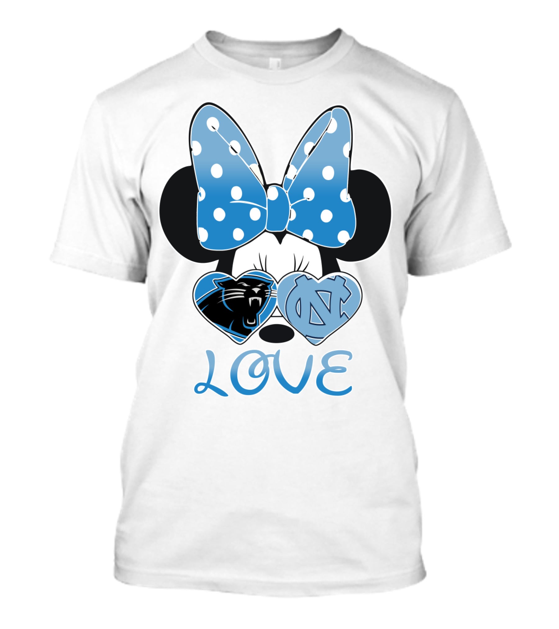 Minnie Carolina Panthers Unc Love T-Shirt