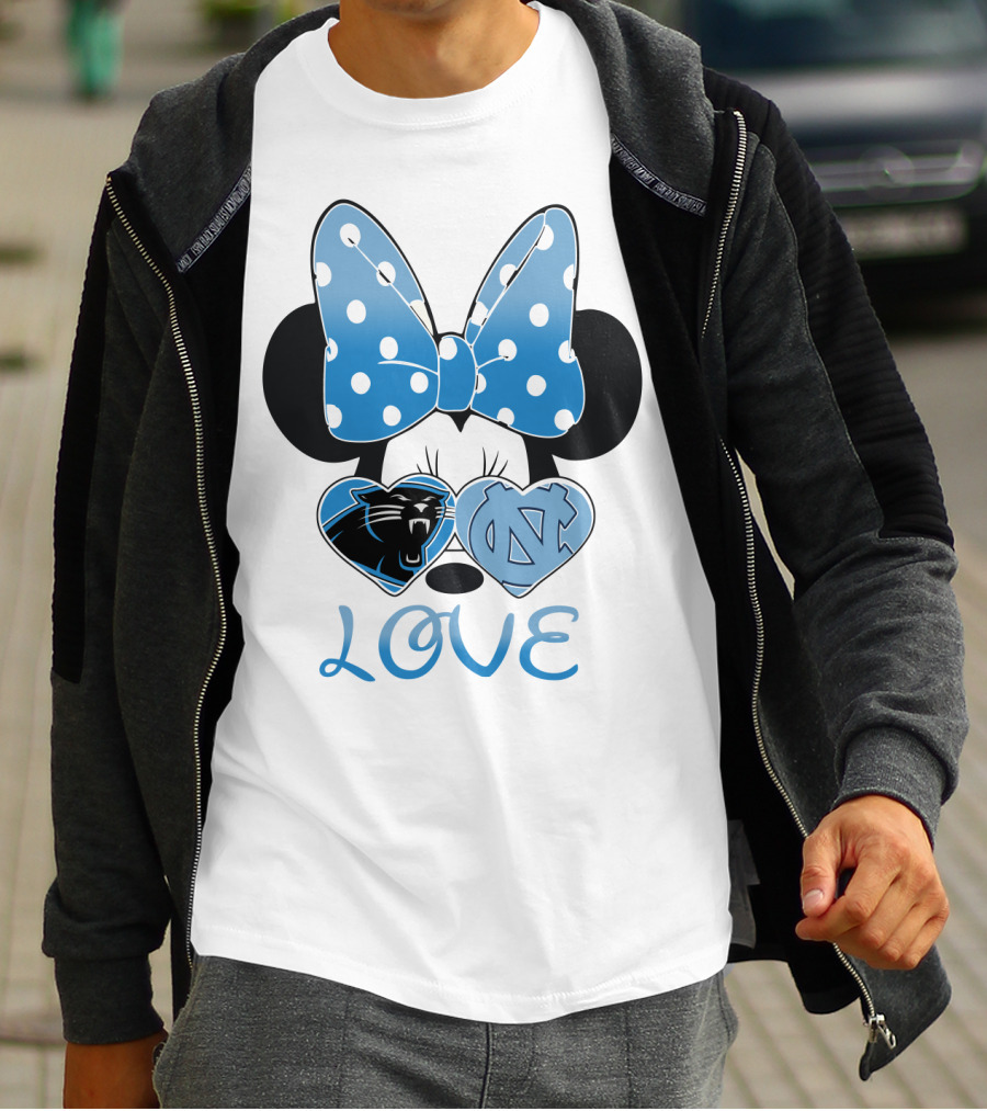 Minnie Carolina Panthers Unc Love T-Shirt