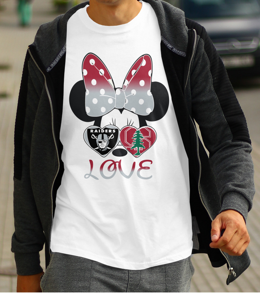 Love Raiders Stanford Minnie Bow Hearts T-Shirt