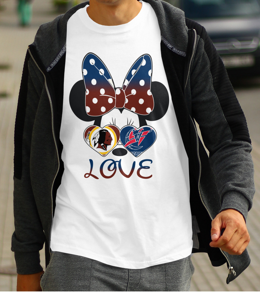 Love Minnie Bow Washington Football Team Wizards T-Shirt