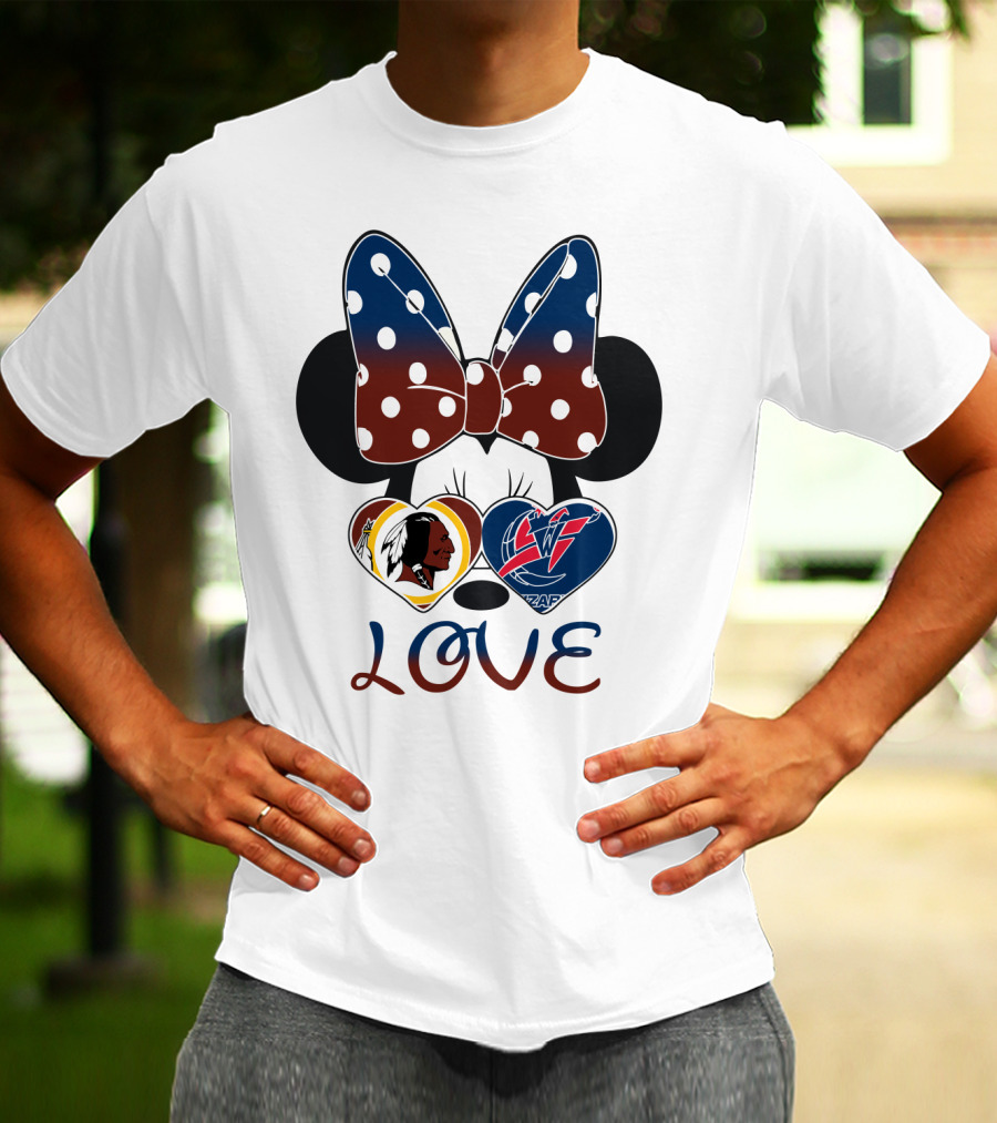 Love Minnie Bow Washington Football Team Wizards T-Shirt