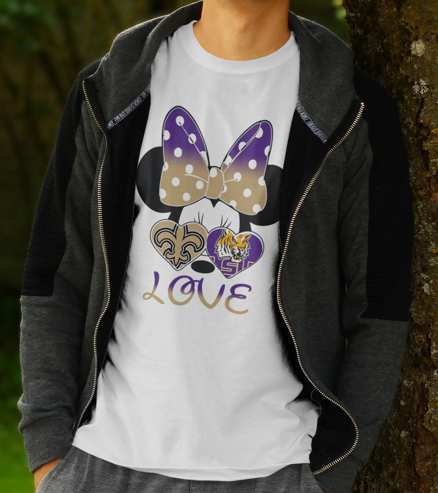 Love Lsu Saints Minnie Bow T-Shirt