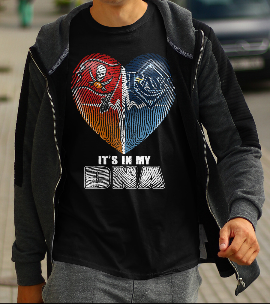 It's In My Dna Buccaneers Rays Heart T-Shirt