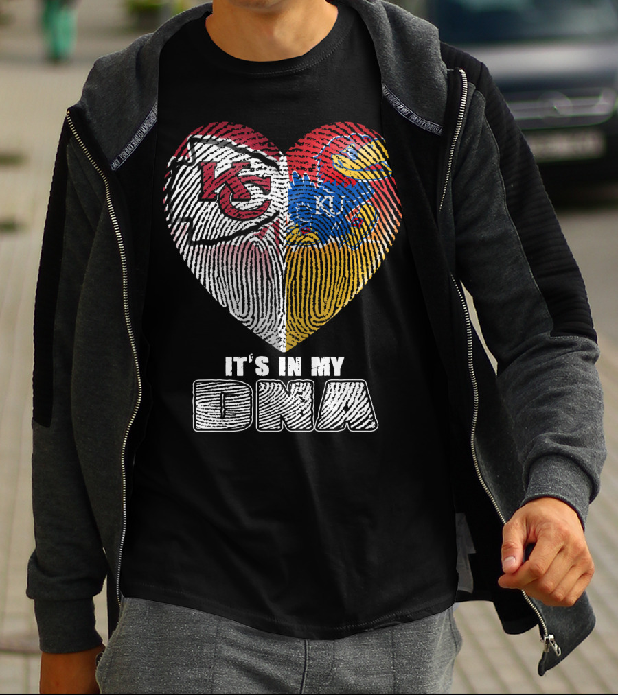 Kansas City Chiefs Ku Jayhawks It's In My Dna T-Shirt