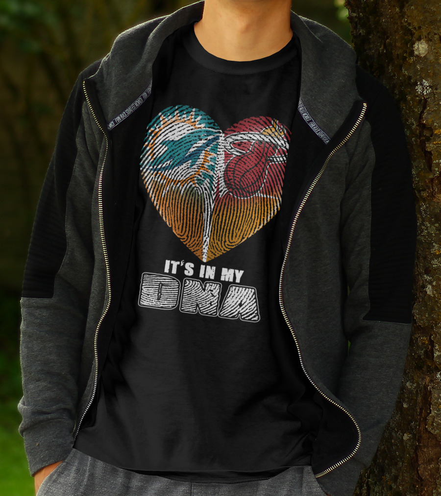 Miami Dolphins Miami Heat It’s In My Dna T-Shirt