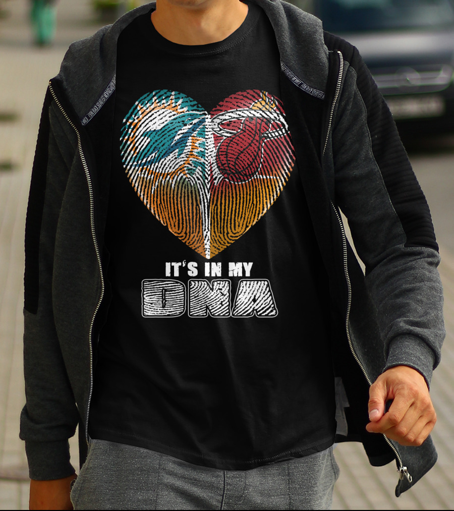 Miami Dolphins Miami Heat It’s In My Dna T-Shirt