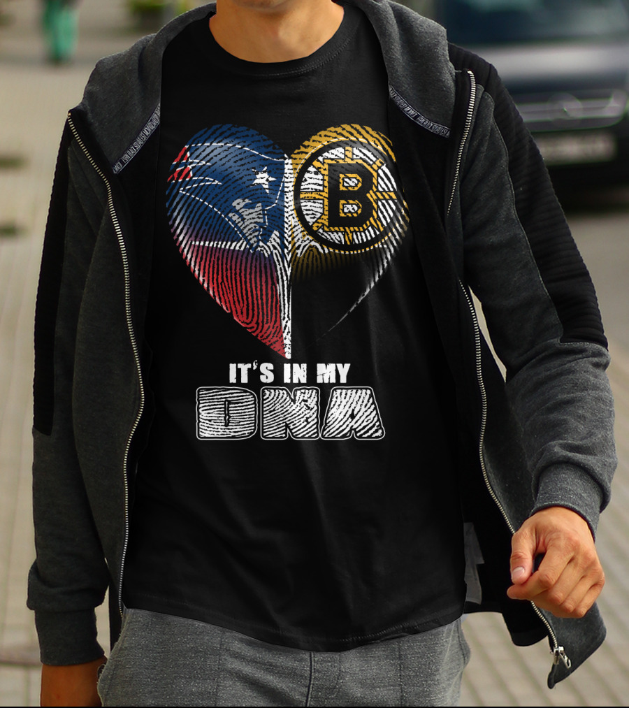 It's In My Dna Patriots Bruins T-Shirt