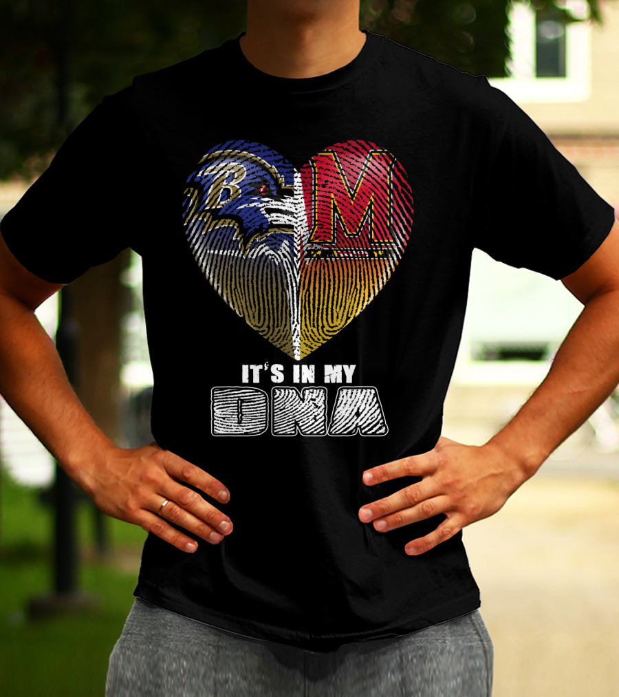 Baltimore Ravens And Maryland Terrapins It's In My Dna T-Shirt