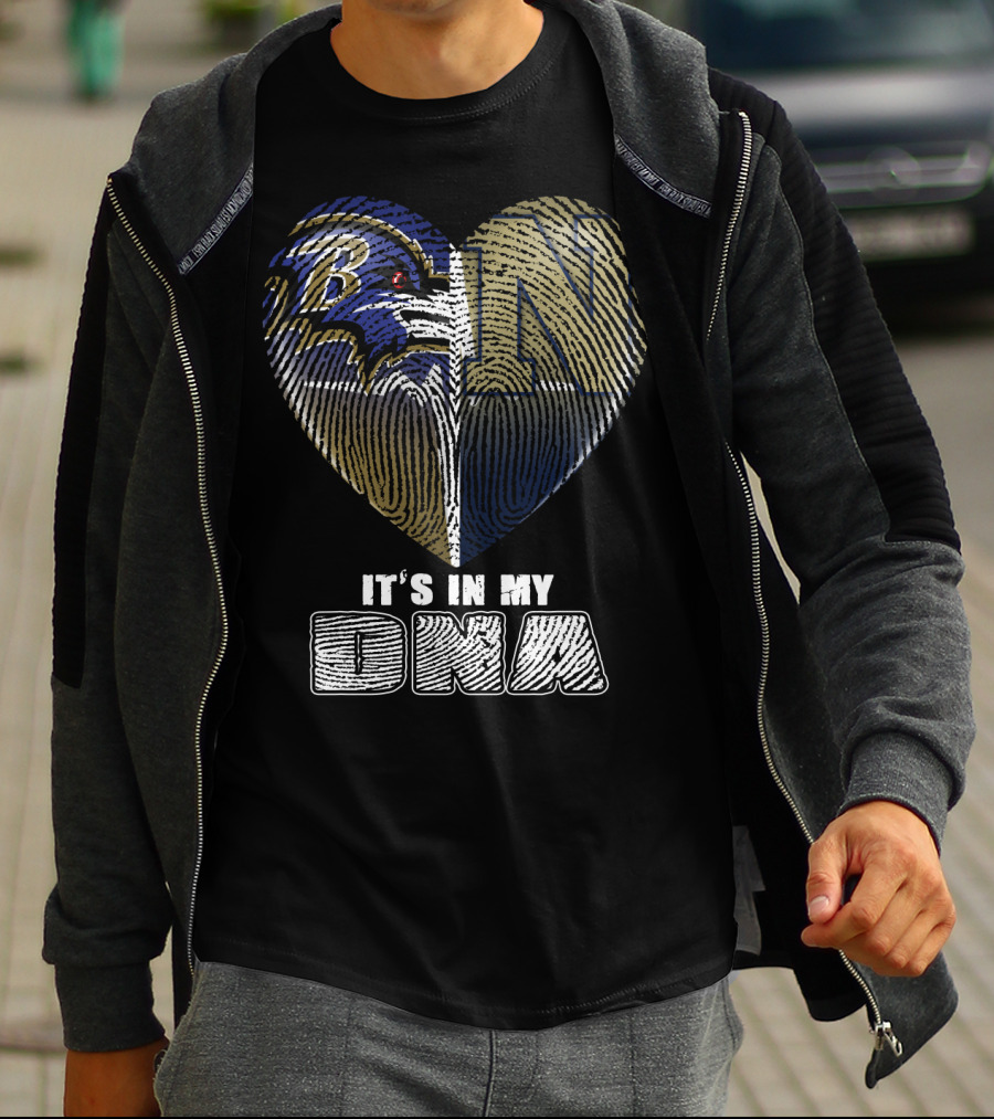 Baltimore Ravens Navy Midshipmen It's In My Dna T-Shirt