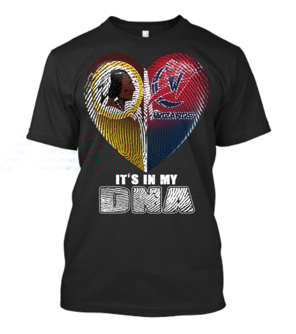 It's In My Dna Washington Redskins Wizards Heart T-Shirt