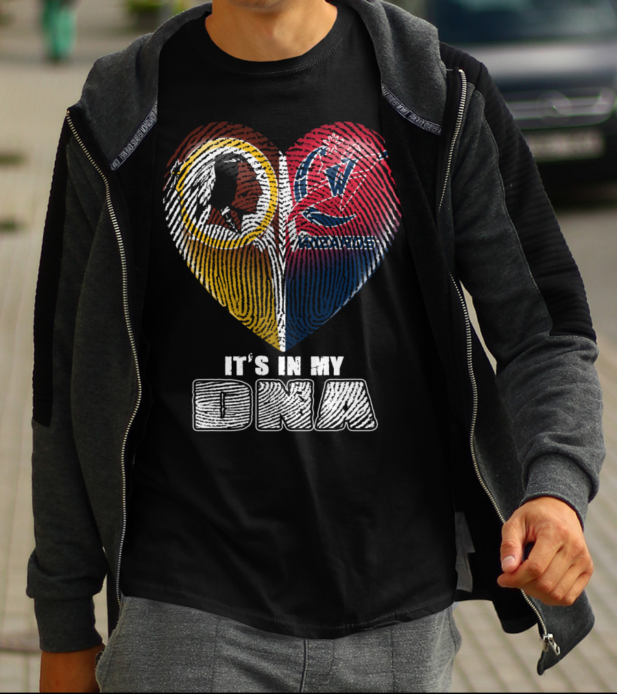 It's In My Dna Washington Redskins Wizards Heart T-Shirt