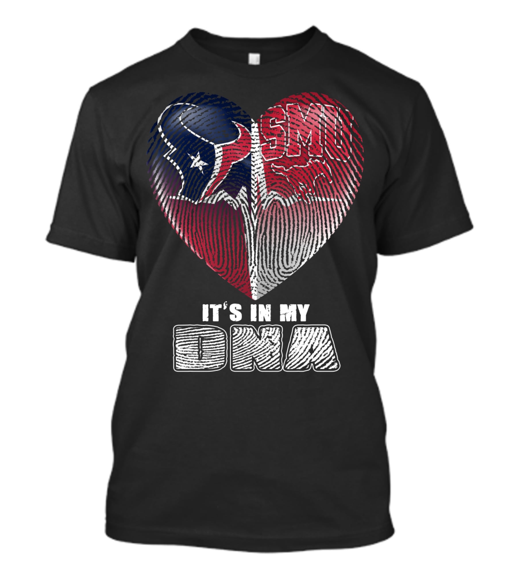 Houston Texans And Smu Heart It's In My Dna T-Shirt