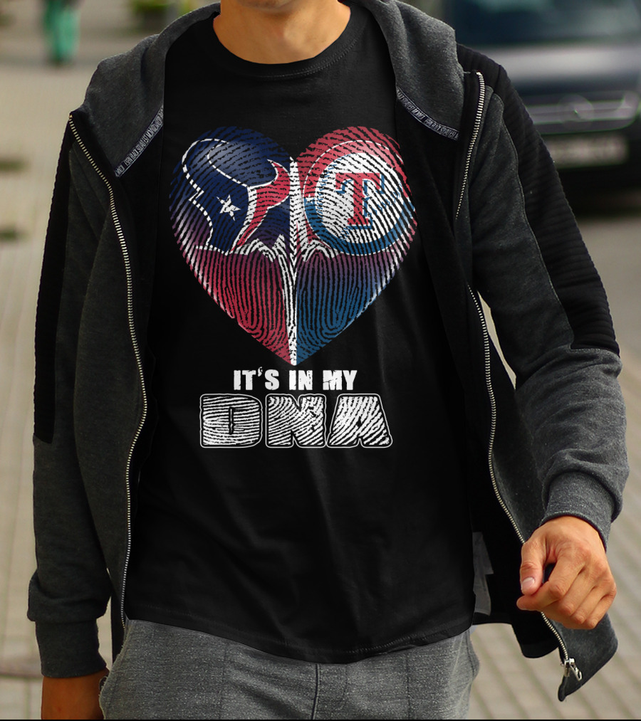 Houston Texans Texas Rangers It's In My Dna T-Shirt