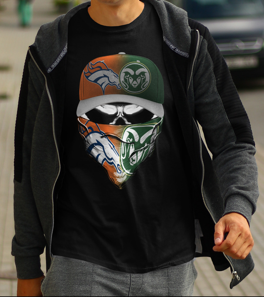 Denver Broncos Colorado State Rams Fusion Mask T-Shirt