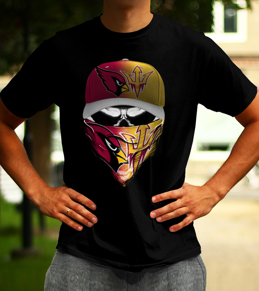 Arizona Cardinals Sun Devils Face Gear T-Shirt