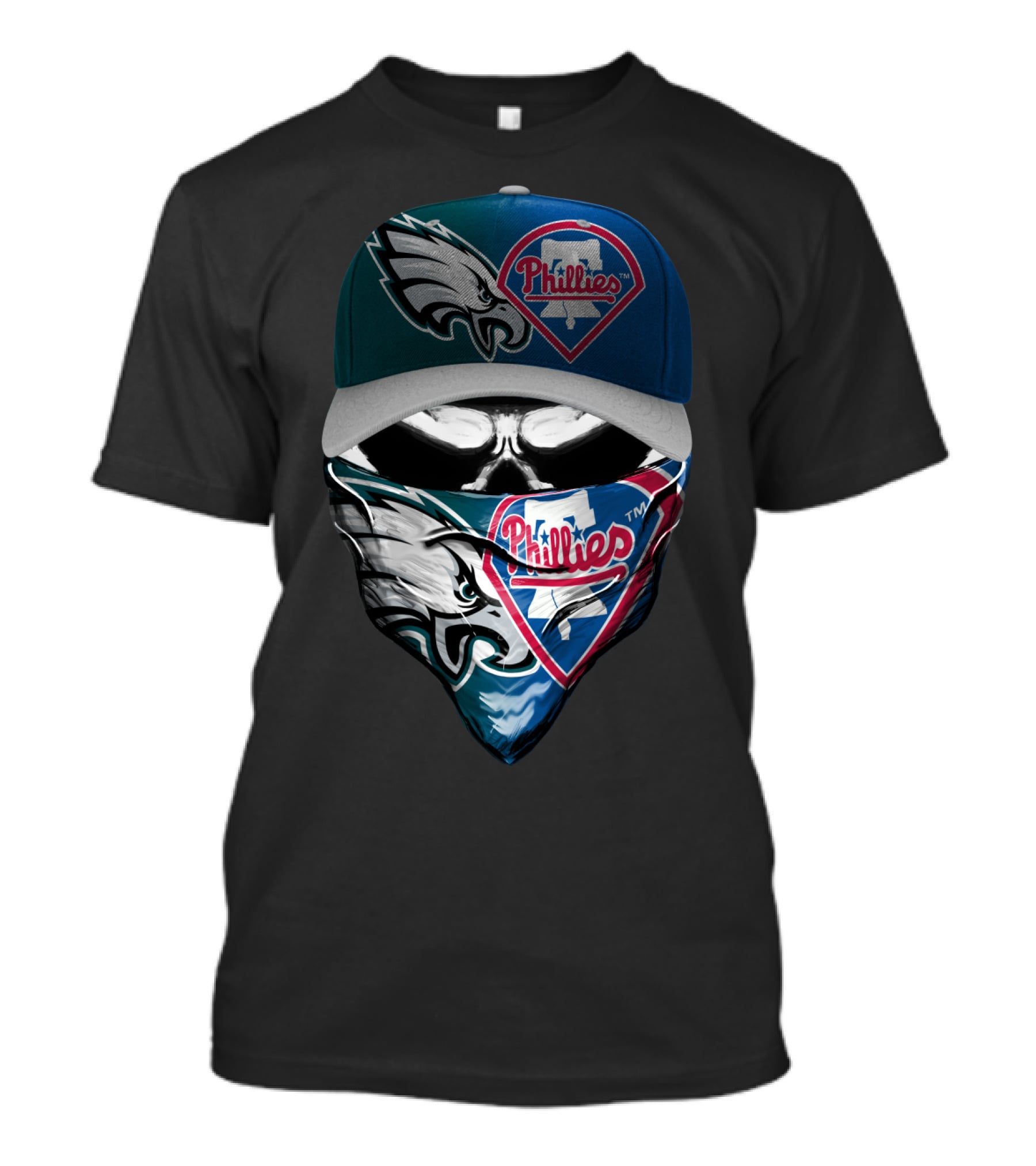 Philadelphia Eagles Phillies Fan Skum 057 Snapback And Bandana Combo T-Shirt