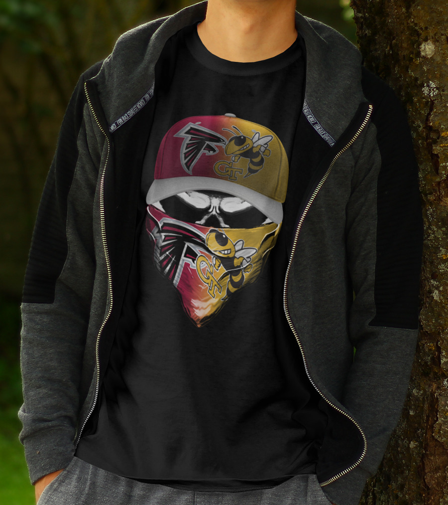 Falcons Gt Skull Mask Cap Football Crossover T-Shirt