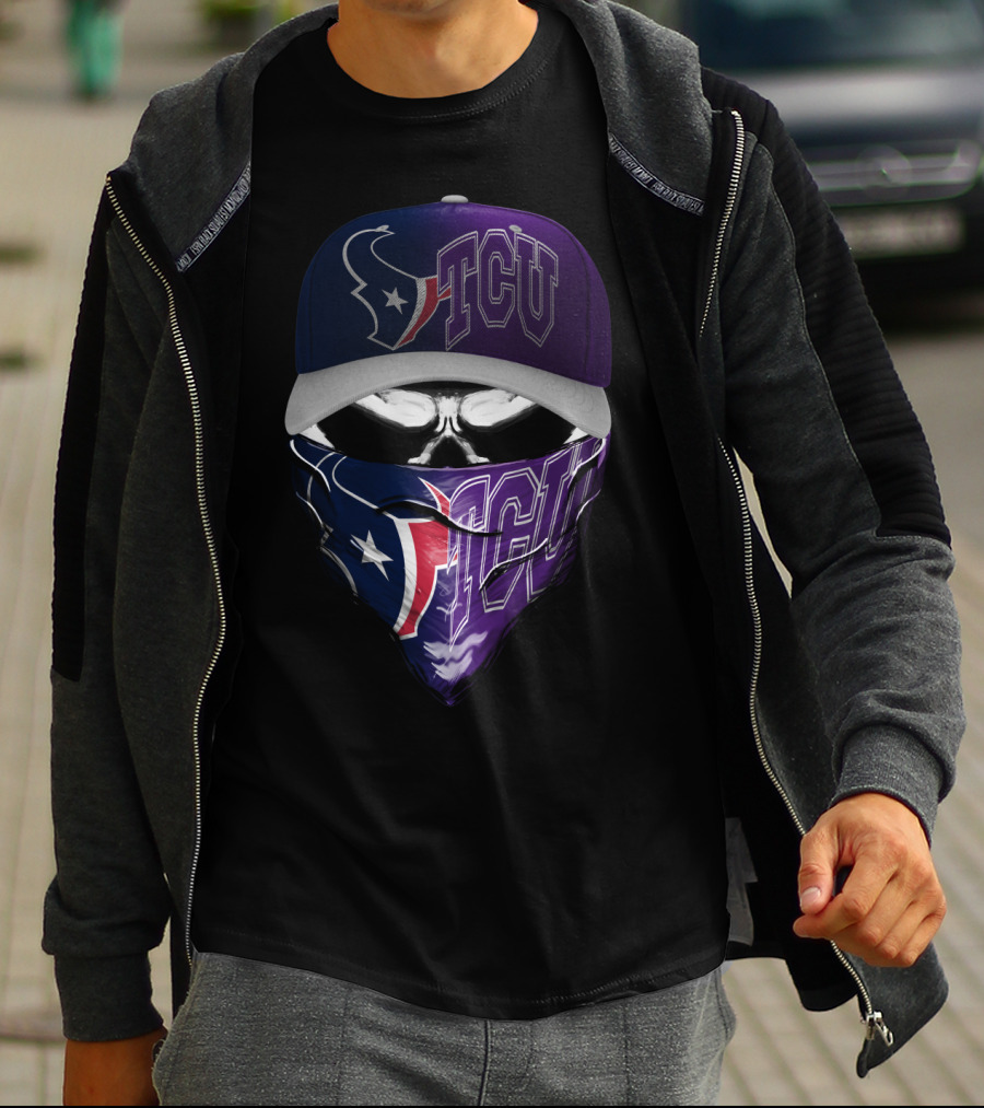 Houston Texans Tcu Face Mask Skum 121 T-Shirt