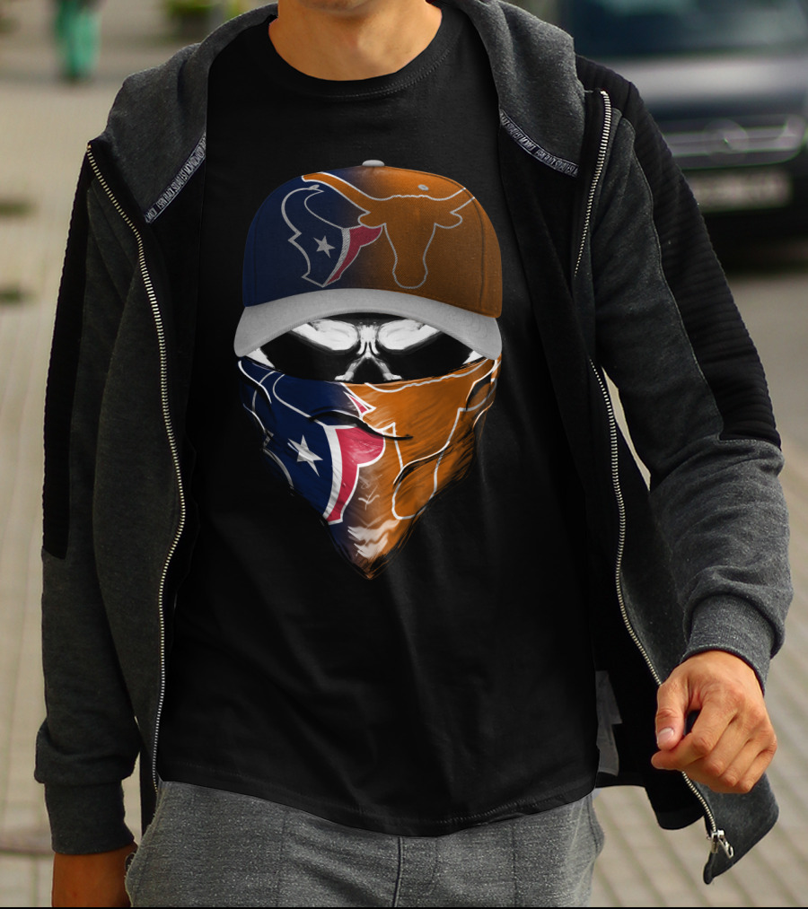 Houston Texans Longhorns Crossover Football Fan Gear T-Shirt