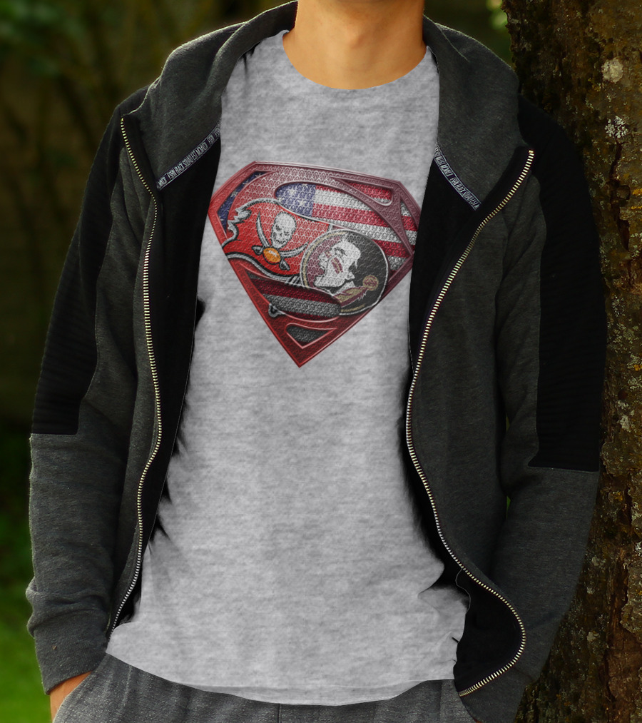 Superhero Skull Bat Shield With American Flag Elements T-Shirt