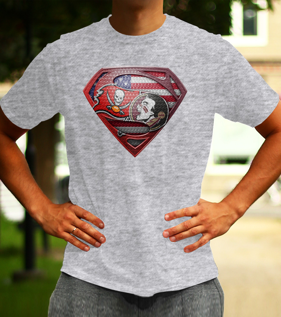 Superhero Skull Bat Shield With American Flag Elements T-Shirt