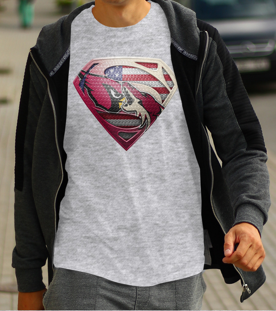 Superman Patriot Razorbacks Shield T-Shirt