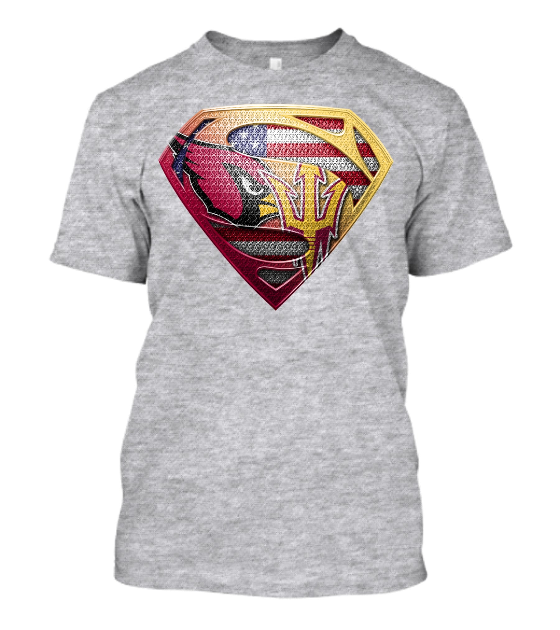 Cardinals And Sun Devils Super Shield American Flag T-Shirt