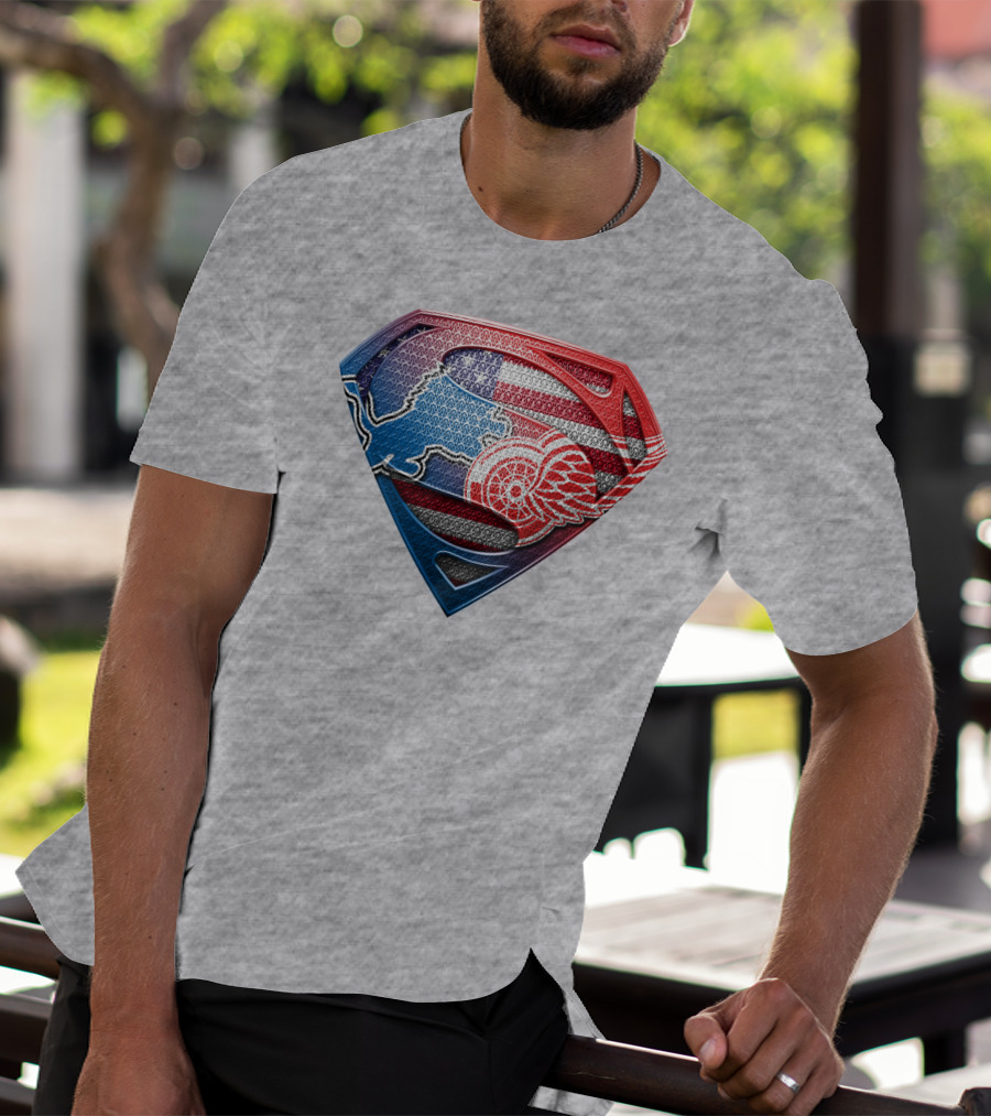 Superman Detroit Red Wings Logo Shield 074 T-Shirt