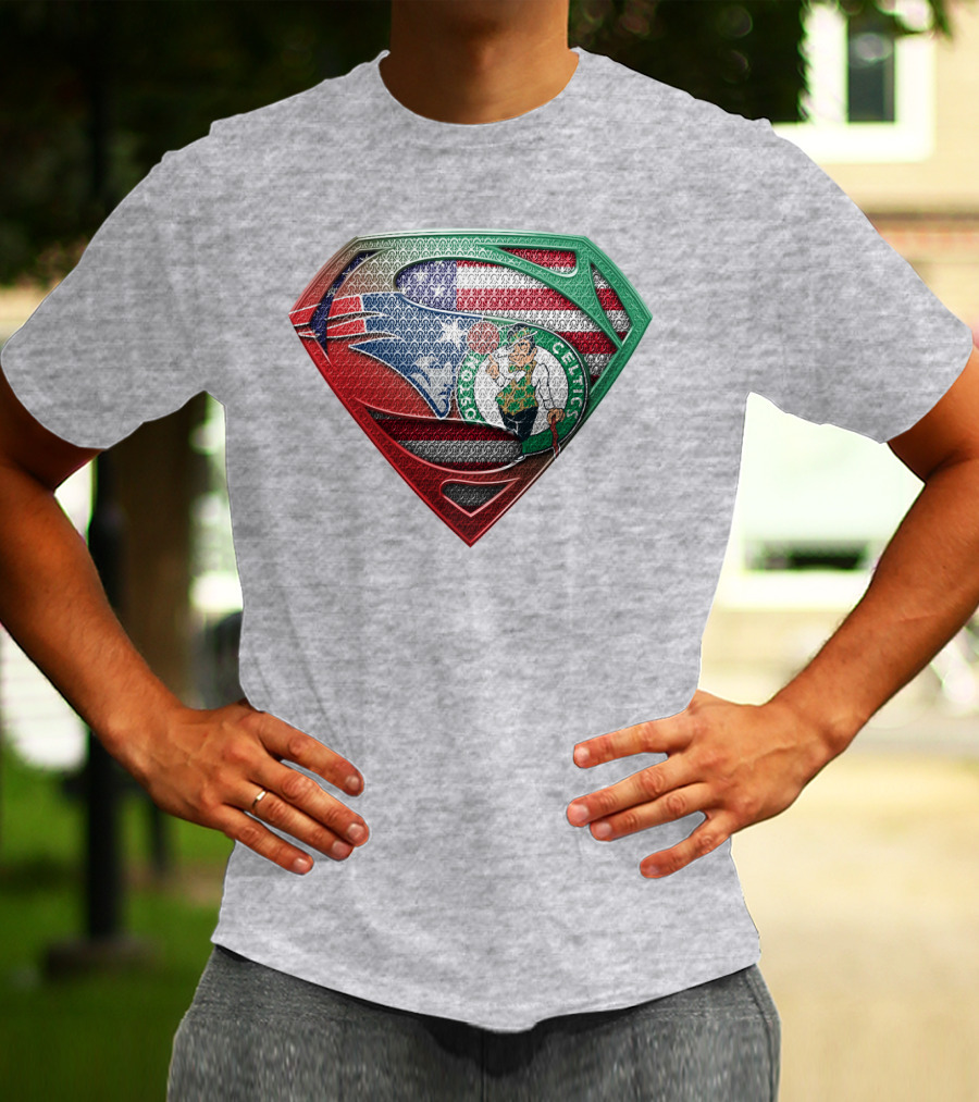 Superman Boston Celtics American Flag T-Shirt