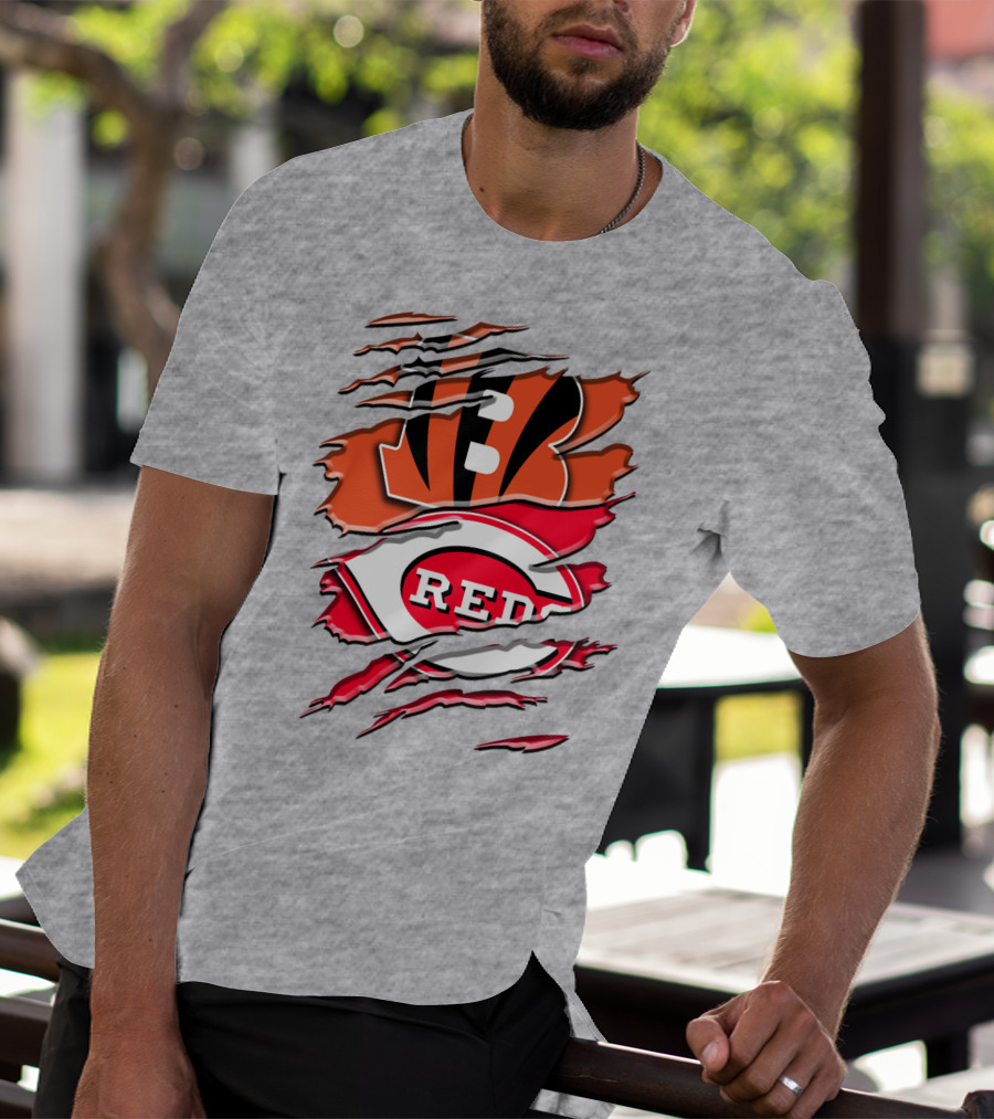 Bengals Reds Ripped Claw T-Shirt