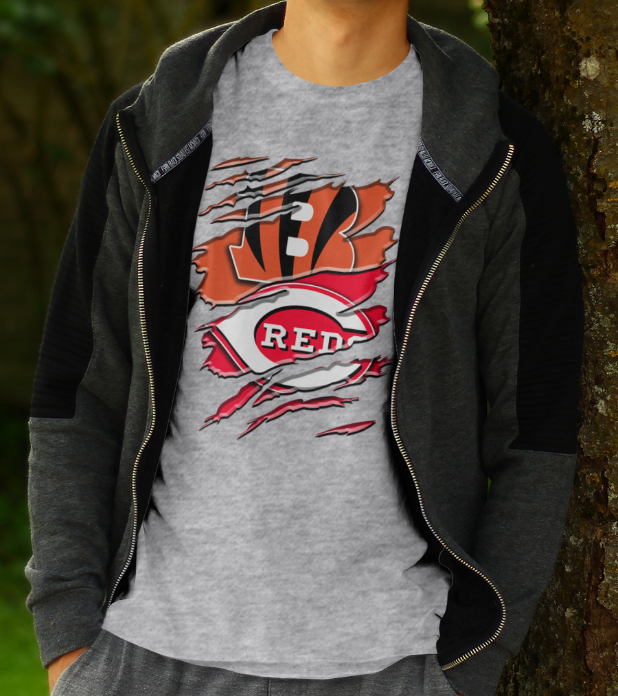 Bengals Reds Ripped Claw T-Shirt