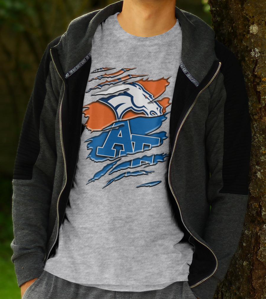 Denver Broncos And Air Force Falcons Logo Mashup Rah 015 T-Shirt