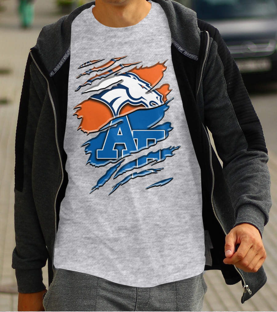 Denver Broncos And Air Force Falcons Logo Mashup Rah 015 T-Shirt