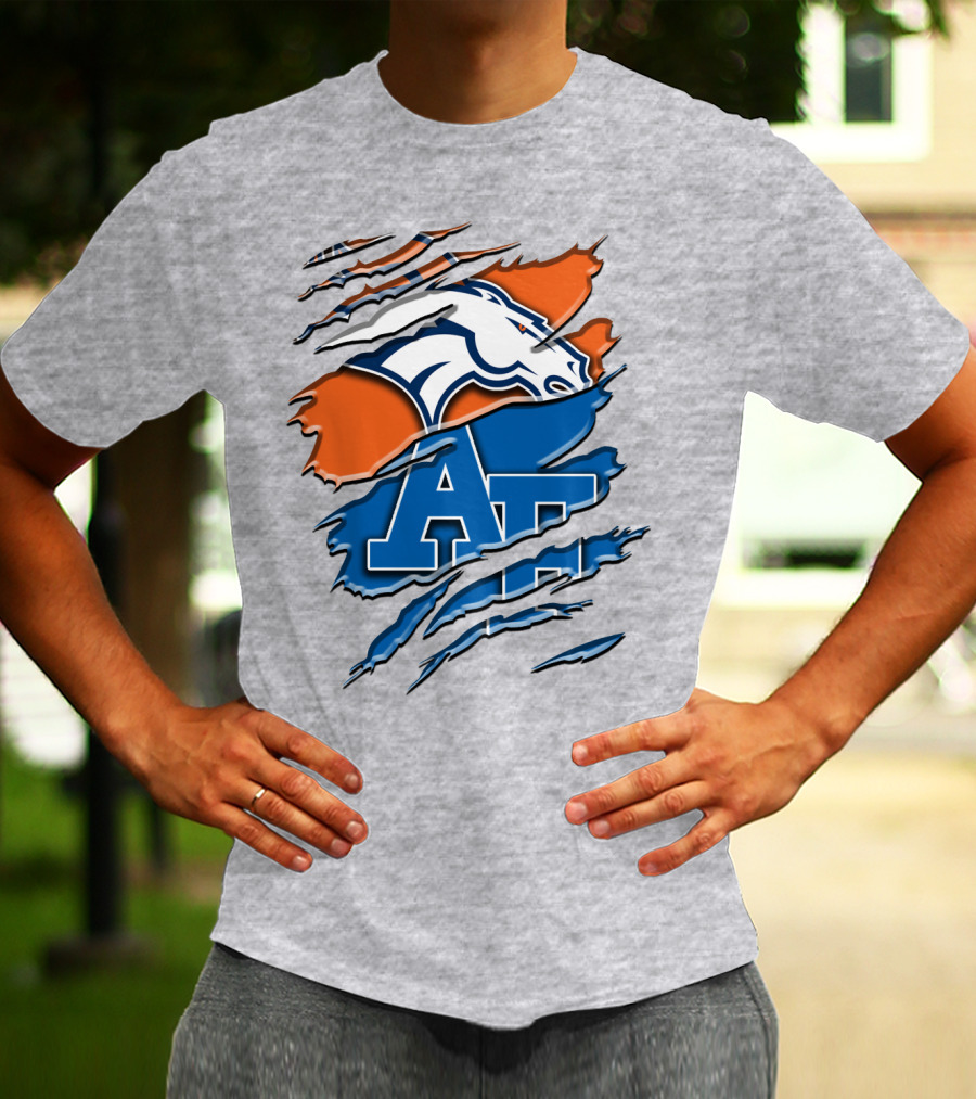 Denver Broncos And Air Force Falcons Logo Mashup Rah 015 T-Shirt