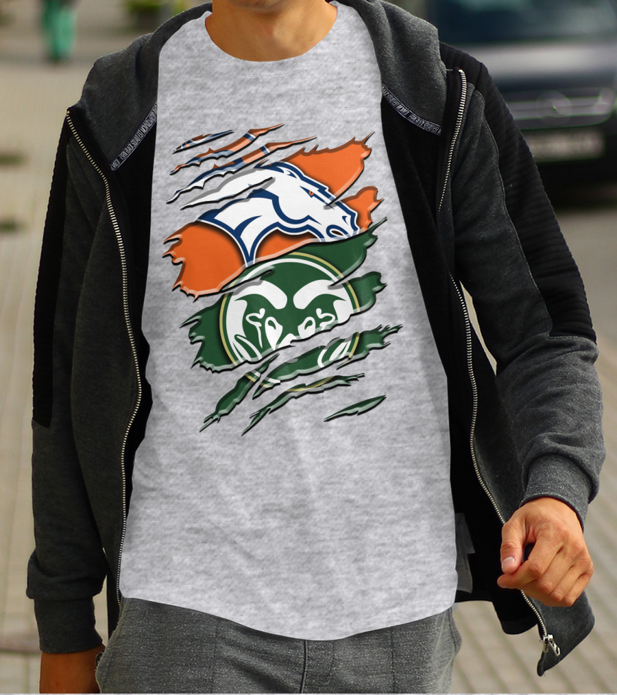 Denver Broncos Colorado State Rams T-Shirt