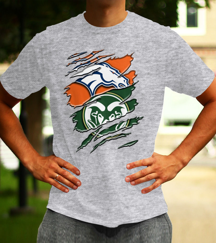 Denver Broncos Colorado State Rams T-Shirt