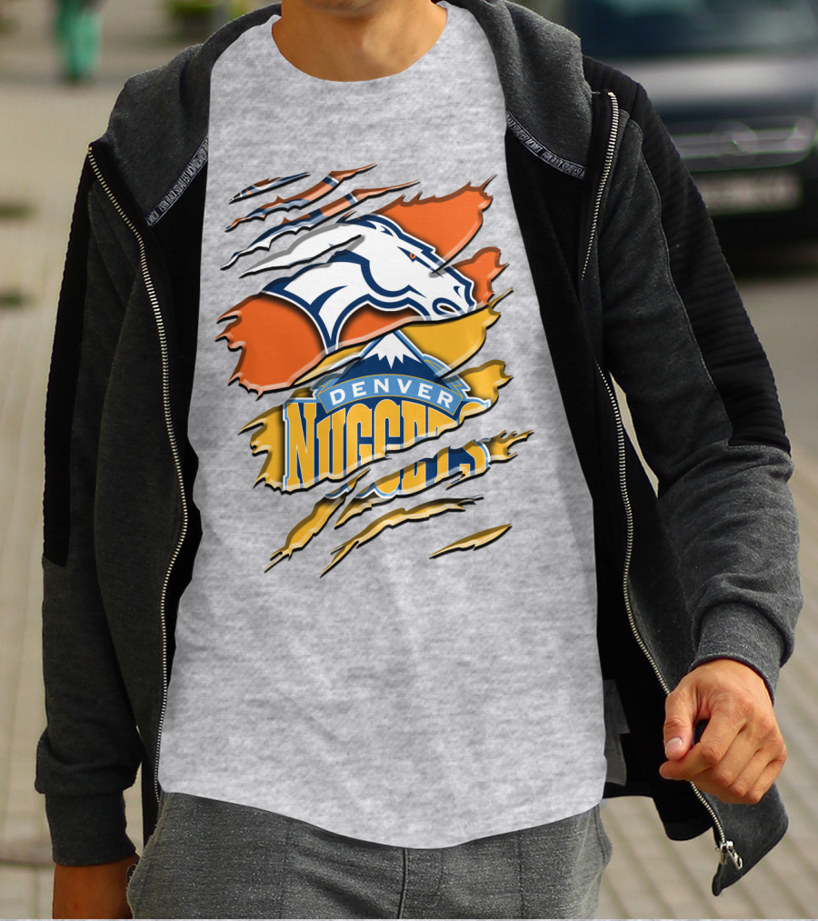 Denver Broncos And Nuggets Fan Crossover Rah 020 T-Shirt