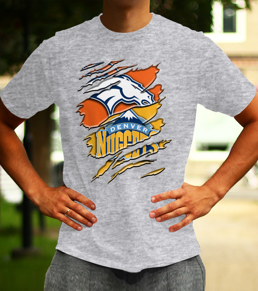 Denver Broncos And Nuggets Fan Crossover Rah 020 T-Shirt